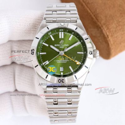 Top Replica Breitling Chronomat Automatic GMT 40mm Green Dial 